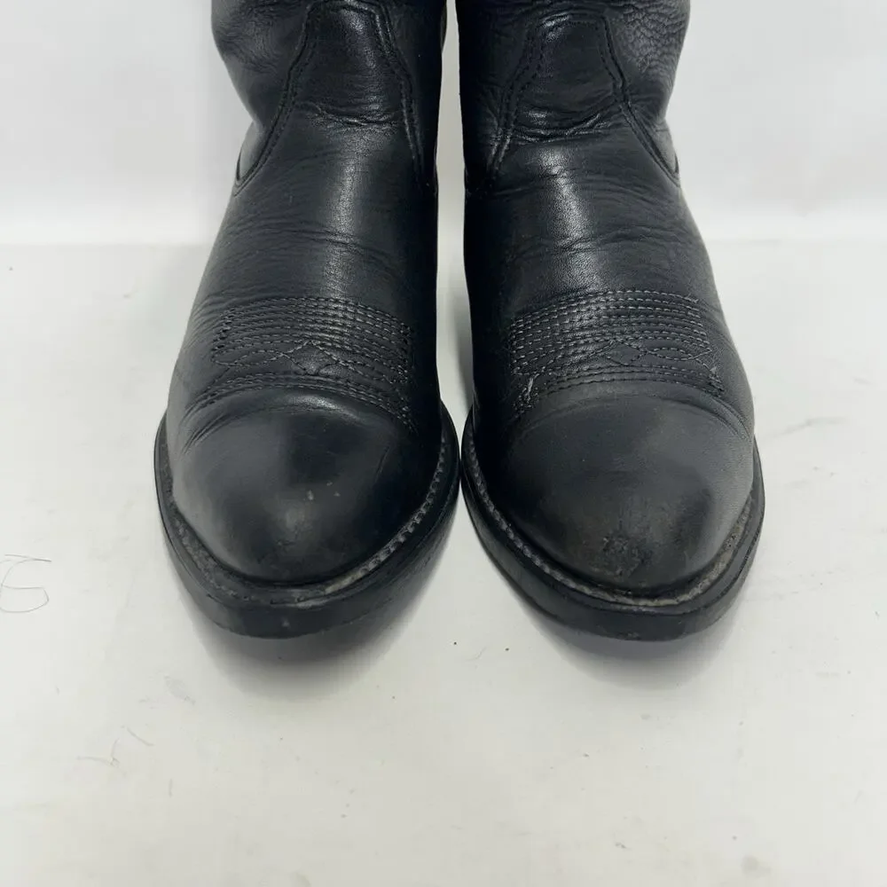 Harley-Davidson Motorcycle Embroidered Cowboy Boots “Black”